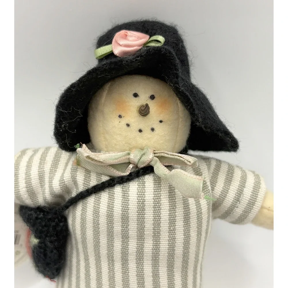 Vintage Miss Heather's Plum Pudding Snowmen Set of 2 Artisan Flair Christmas NWT